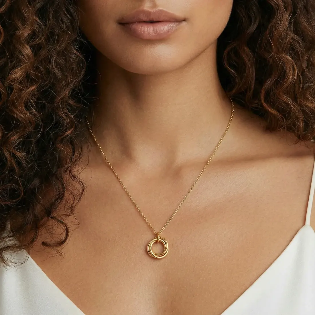 Twisted Harmony Necklace, 18K Gold Gift for Her — photo 5
