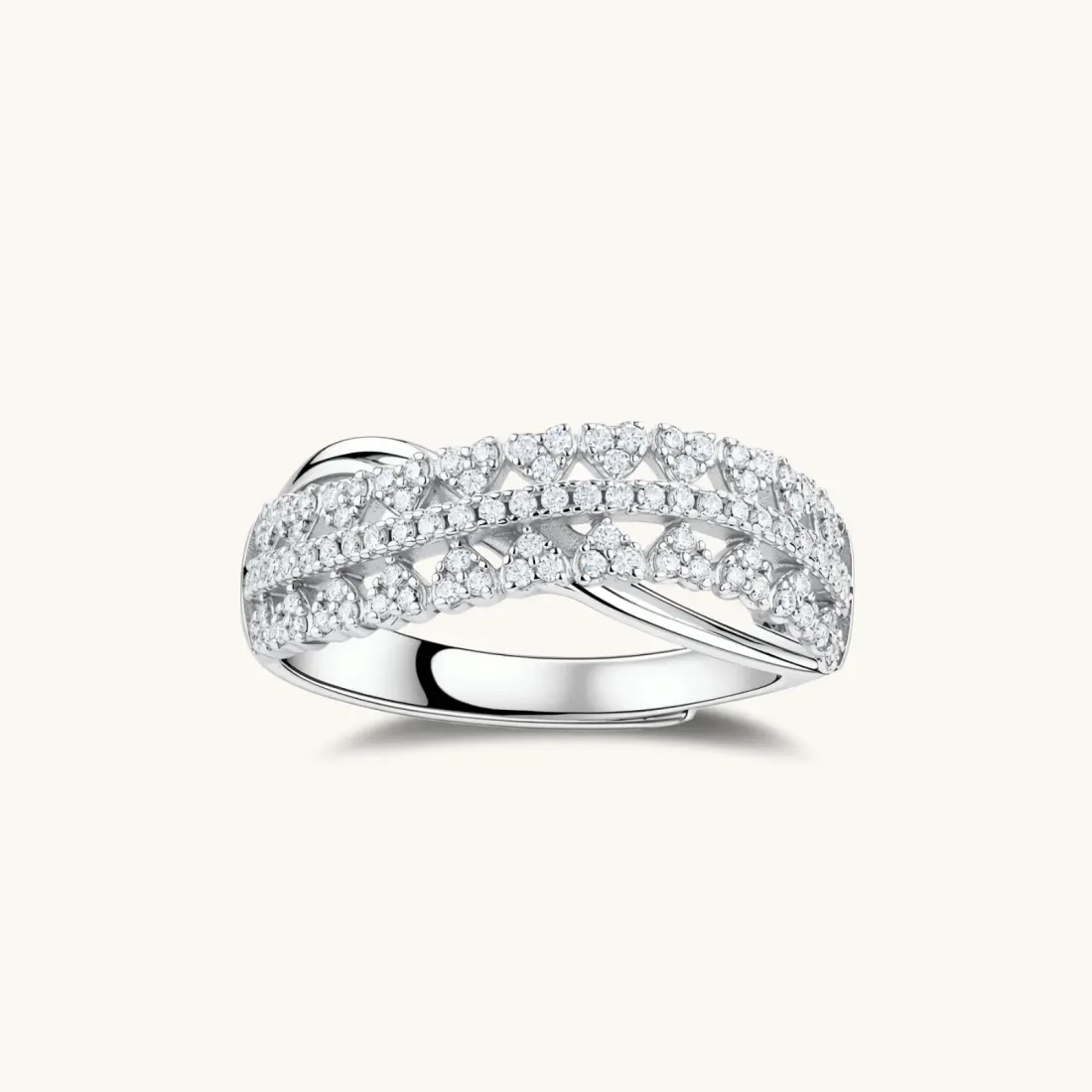 Infinity Crossover Ring Gift for Her