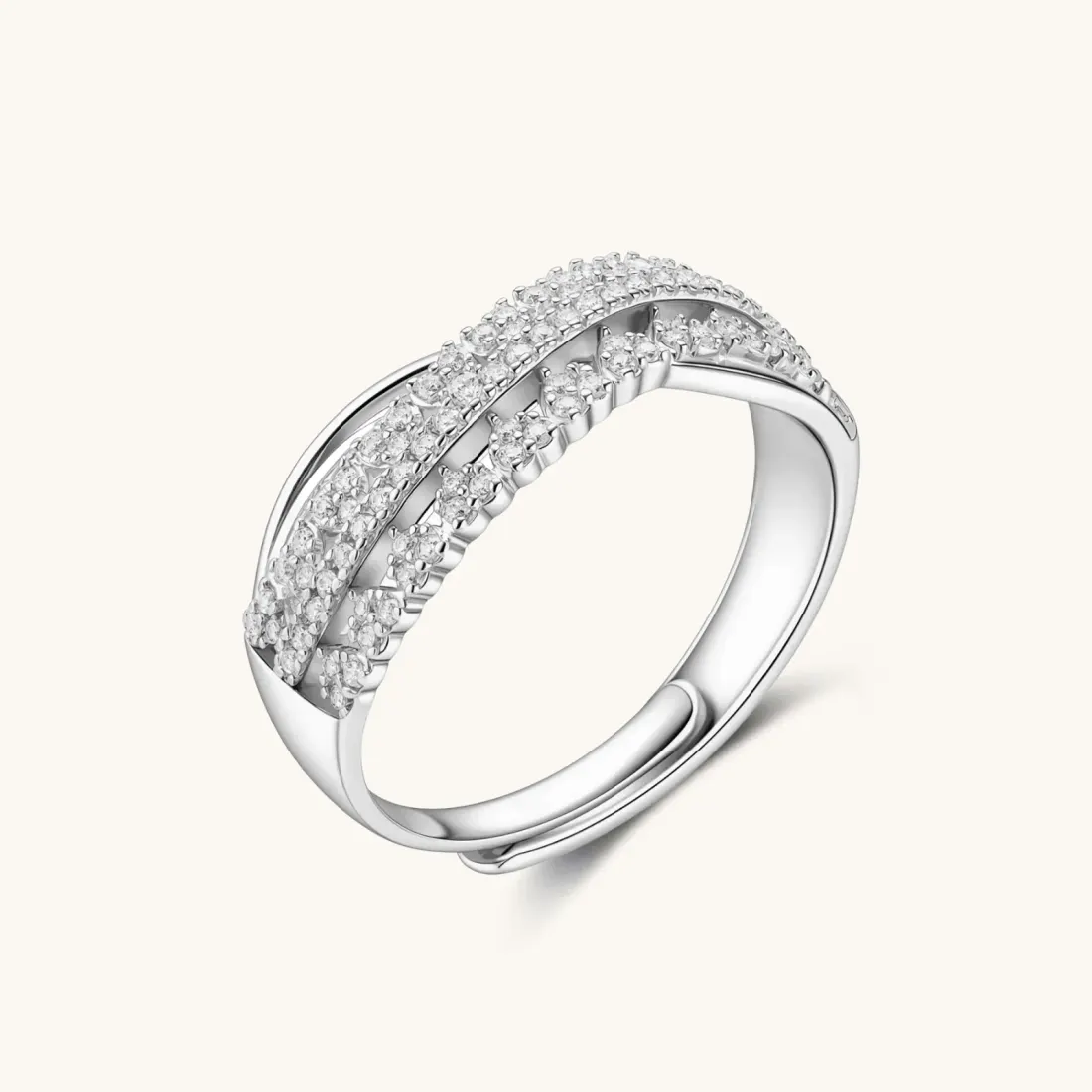 Infinity Crossover Ring Gift for Her — photo 2