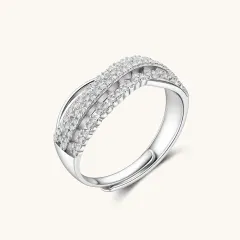 Infinity Crossover Ring Gift for Her thumbnail 2