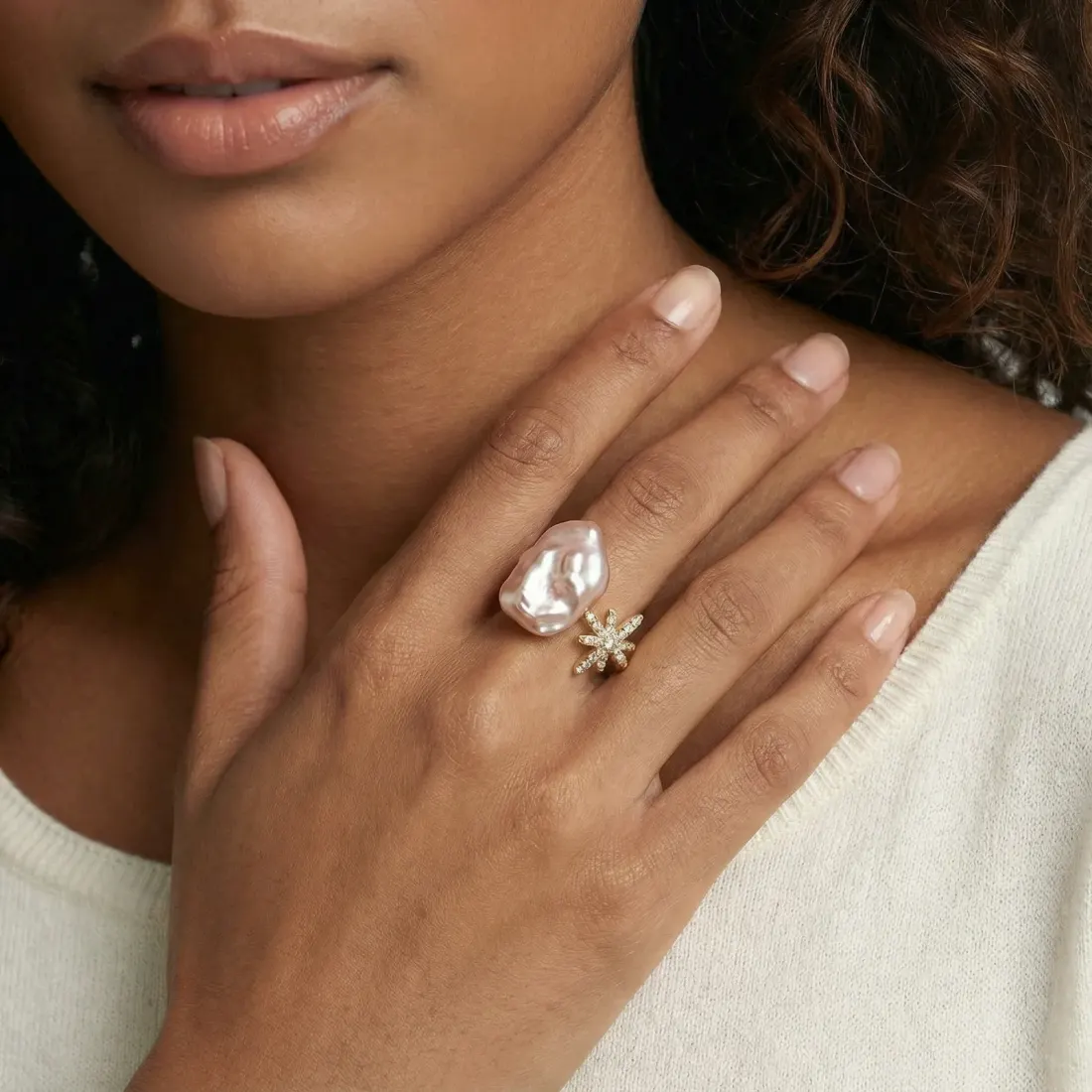 Starlit Pearl Dreams Ring: Unique Gift for Her — photo 6
