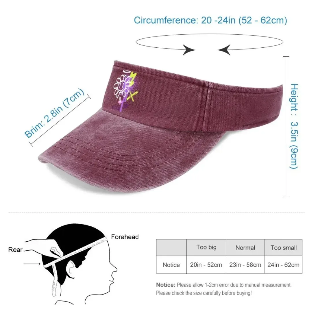 Open-top Denim Trucker Hat — photo 5