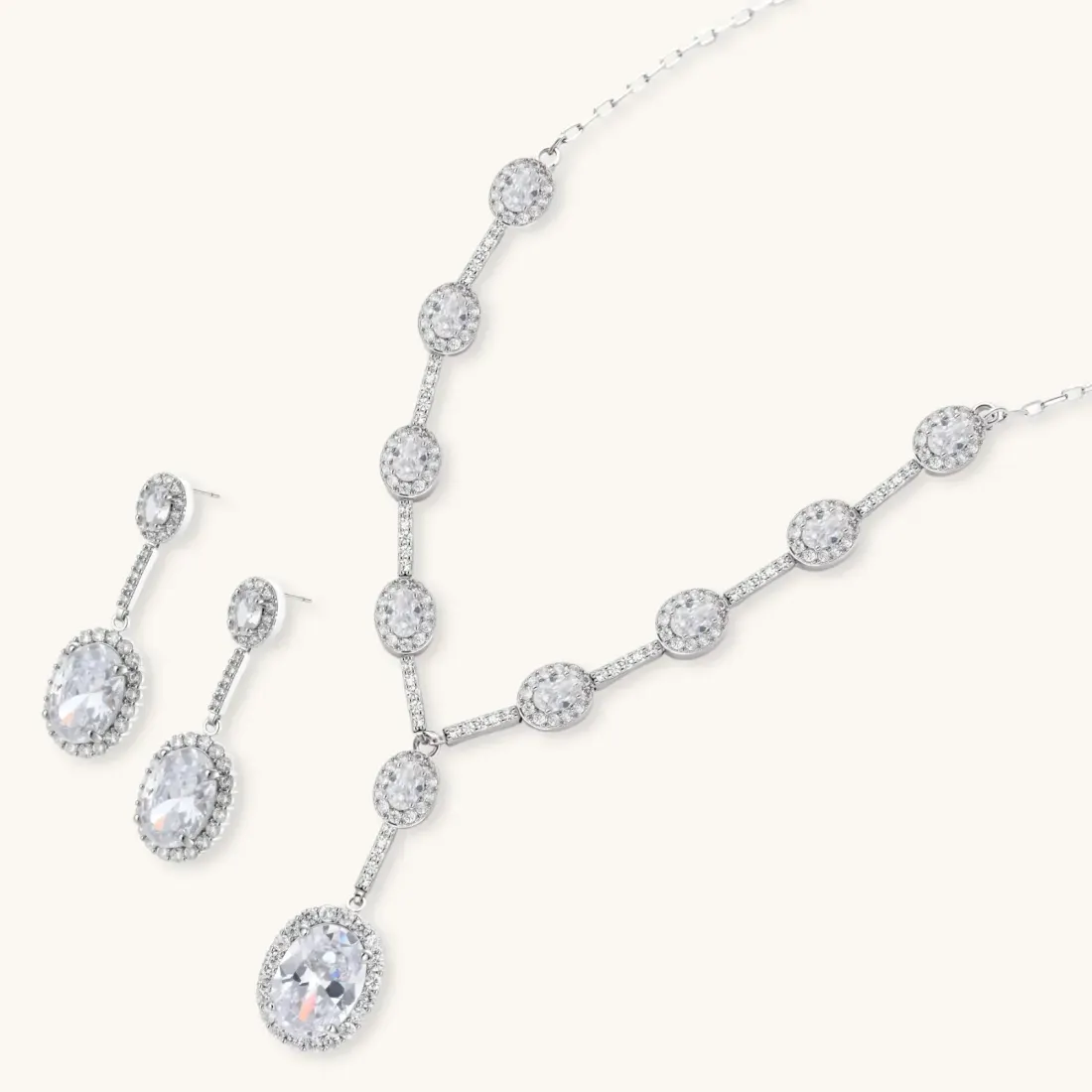 Celestial Cascade Set: White Gold Zirconia Gift for Her — photo 3