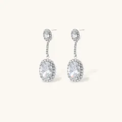 Celestial Cascade Set: White Gold Zirconia Gift for Her thumbnail 4