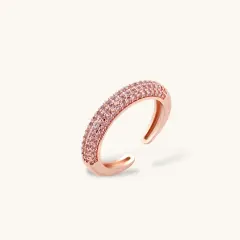 Pink Pavé Set: Rose Gold Zirconia Gift for Her thumbnail 4