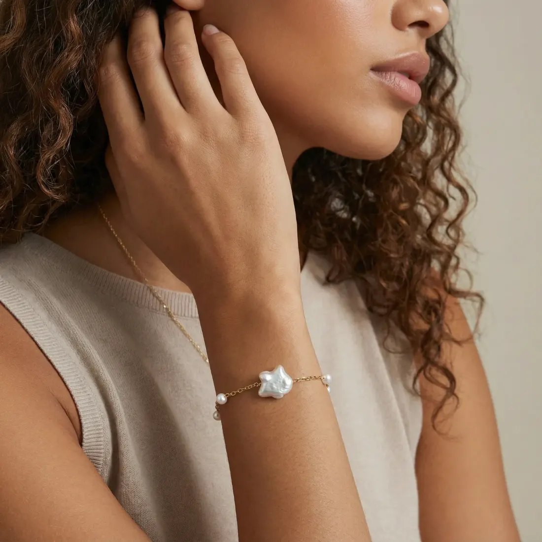 Pearl Harmony Bracelet, Gold Vermeil Gift for Her — photo 3