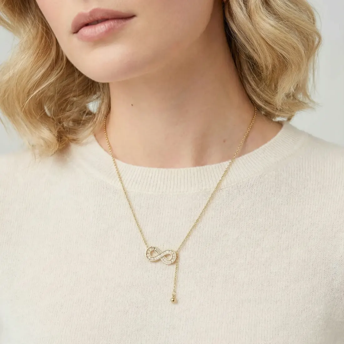 Infinity Sparkle Necklace: Gold Plated Gift for Her — photo 4