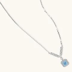 Celestial Arc Moissanite Necklace, 0.5 Ct Gift for Her thumbnail 2