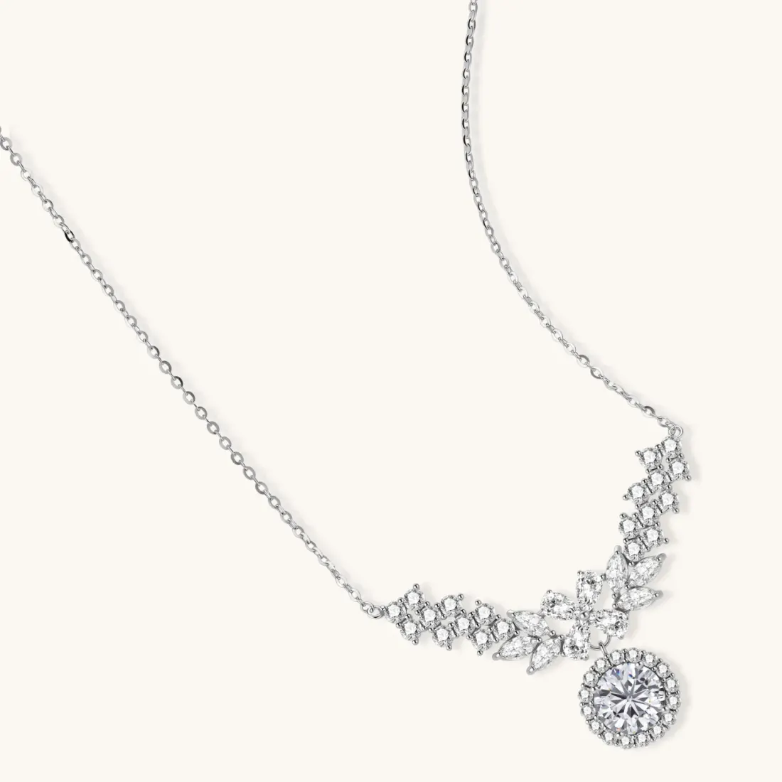 Celestial Wings Statement Necklace: Moissanite Gift for Her — photo 2
