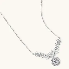 Celestial Wings Statement Necklace: Moissanite Gift for Her thumbnail 2