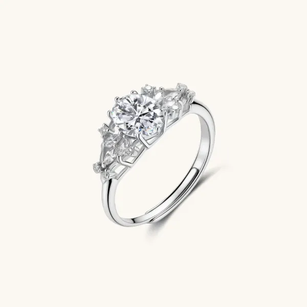 Celestial Promise Ring: Moissanite Gift for Her