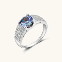 Prism Power Ring: 2 Carat Moissanite Ring Gift for Her thumbnail 1
