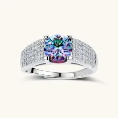 Prism Power Ring: 2 Carat Moissanite Ring Gift for Her thumbnail 2