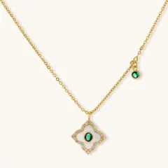 Emerald Bloom Set: Gold Plated Gift for Her thumbnail 3