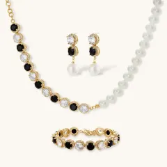 Noir Luxe Set: 14K Gold Plated Gift for Her thumbnail 1