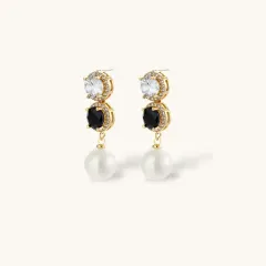 Noir Luxe Set: 14K Gold Plated Gift for Her thumbnail 2
