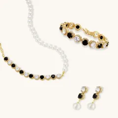 Noir Luxe Set: 14K Gold Plated Gift for Her thumbnail 4