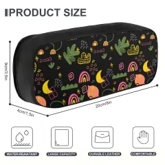 Custom Leather Pencil Case, Print Your Own Design, Zip Pen Pouch for School thumbnail 5