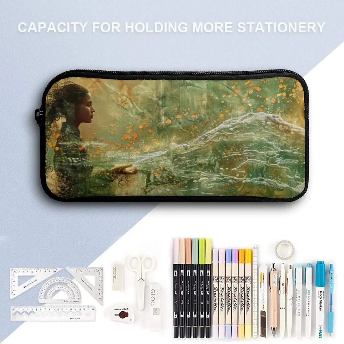 Custom Photo Pencil Case, Personalized Zipper Pouch for School and Office