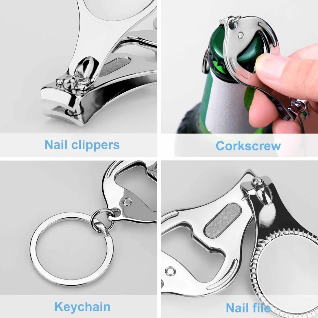 Custom Nail Clipper Keychain with Photo, Bottle Opener and Nail File — photo 2