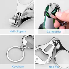 Custom Nail Clipper Keychain with Photo, Bottle Opener and Nail File thumbnail 2