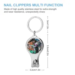 Custom Nail Clipper Keychain with Photo, Bottle Opener and Nail File thumbnail 4
