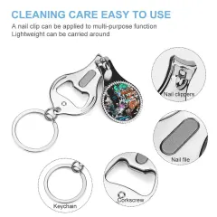 Custom Nail Clipper Keychain with Photo, Bottle Opener and Nail File thumbnail 5