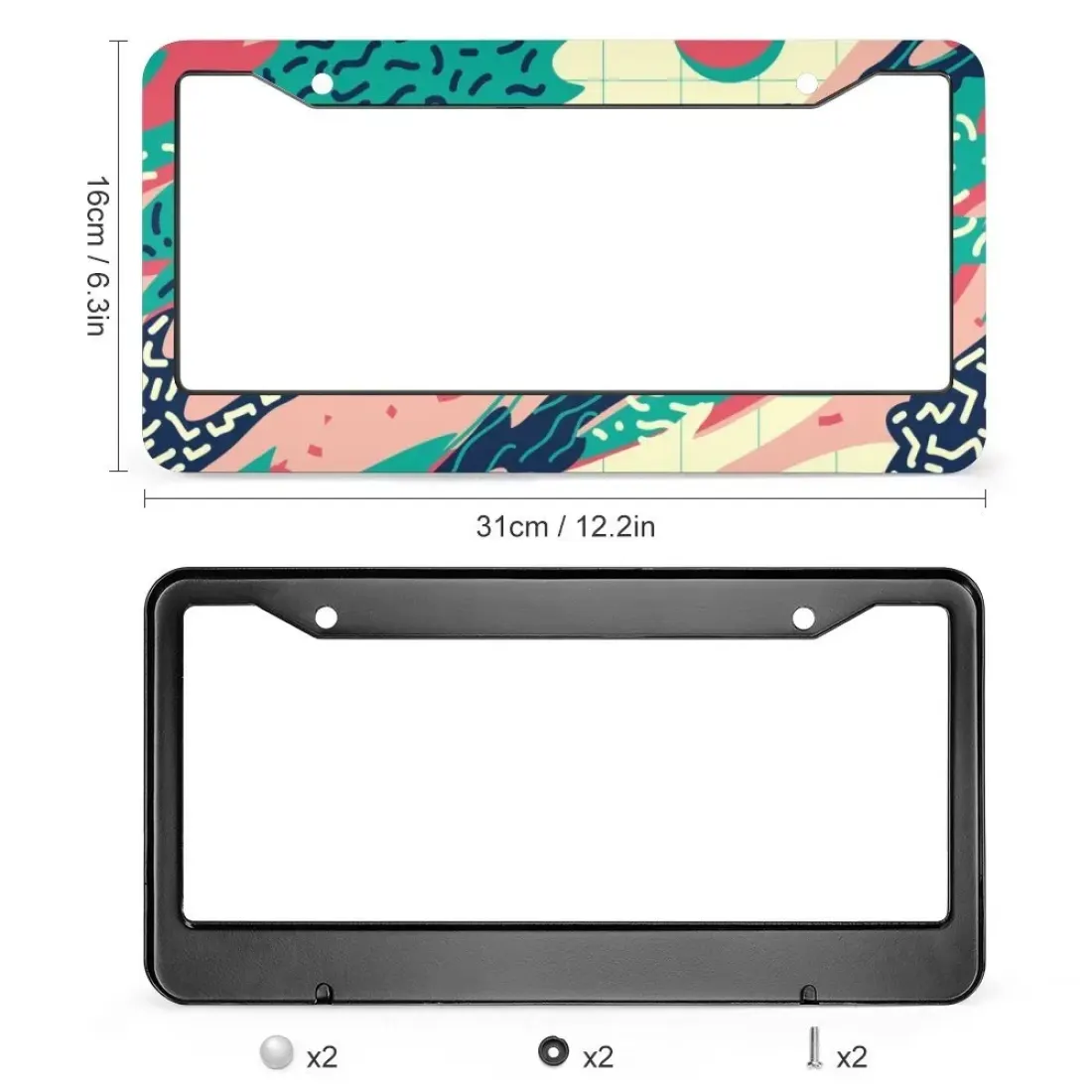 All Over Print License Plate Frame — photo 2