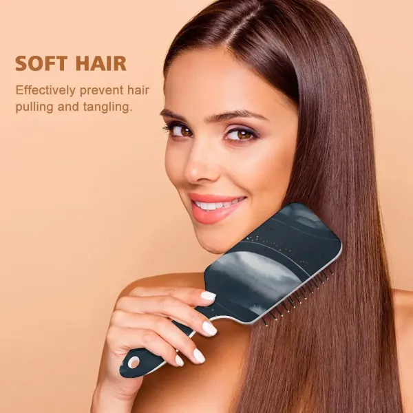 Personalized Paddle Hair Brush with Air Cushion, Add Your Photo or Text