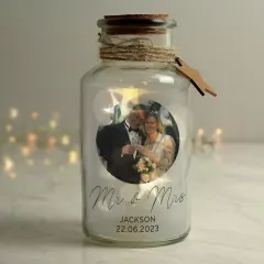 Personalised Photo Upload LED Glass Jar, Custom Text Engraved Memory Light Gift thumbnail 5