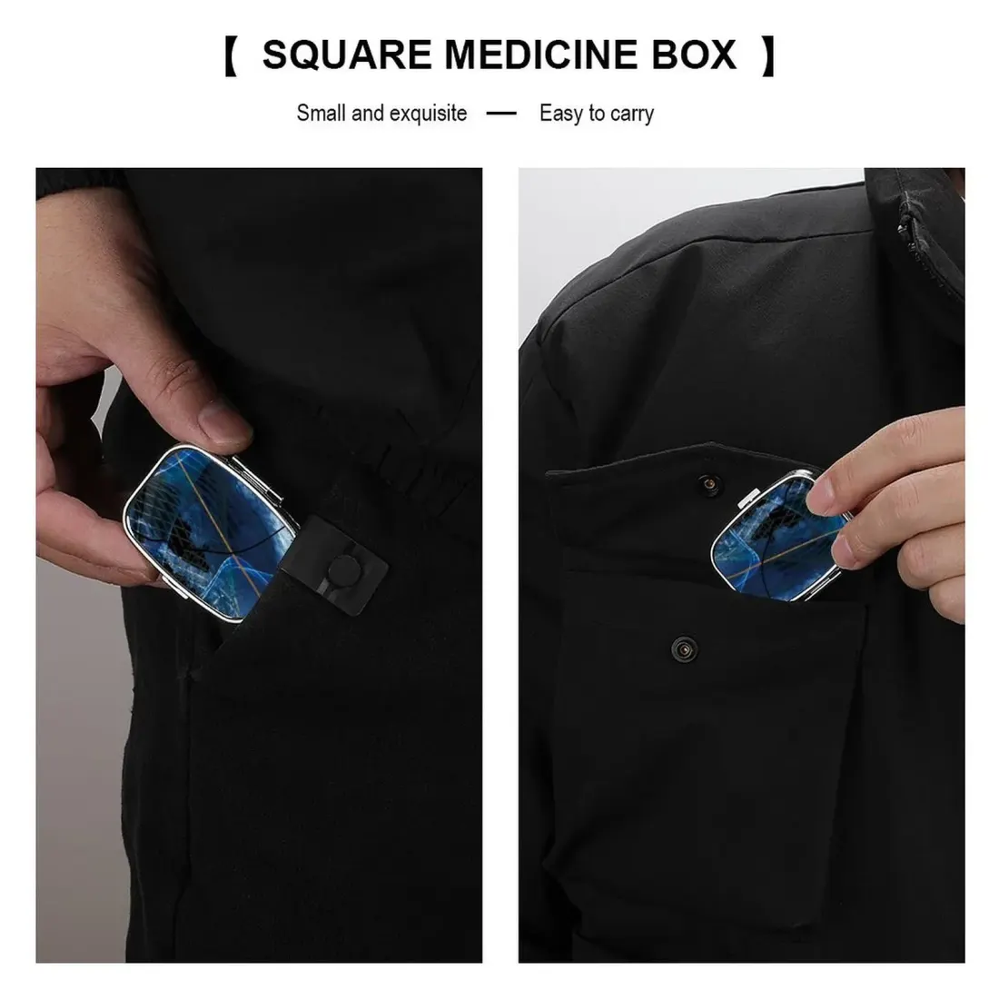 Custom Photo Pill Box, Metal Pill Case with Two Compartments, Made to Order — photo 2