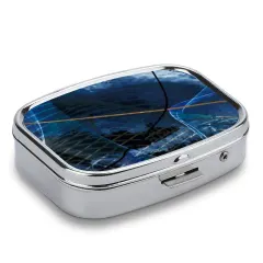 Custom Photo Pill Box, Metal Pill Case with Two Compartments, Made to Order thumbnail 4