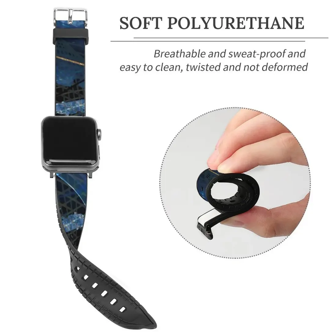Custom Photo Watch Band, Personalized PU Leather Strap for 38mm 40mm Watches — photo 6