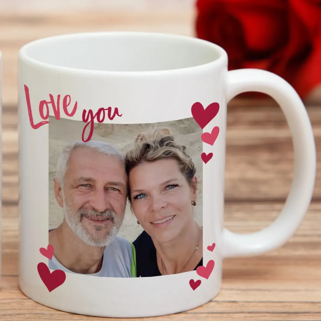 Personalised Love You Photo Upload Mug, Romantic Gift for Him and Her — photo 3