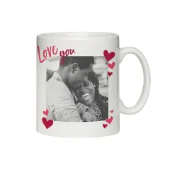 Personalised Love You Photo Upload Mug, Romantic Gift for Him and Her thumbnail 4