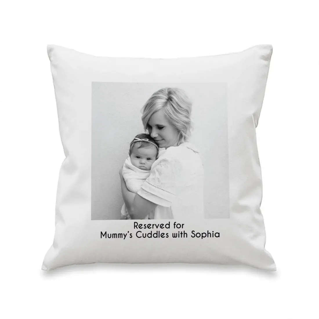 Personalised Photo Upload Cushion, Custom Text Engraved Gift, Family Keepsake — photo 6