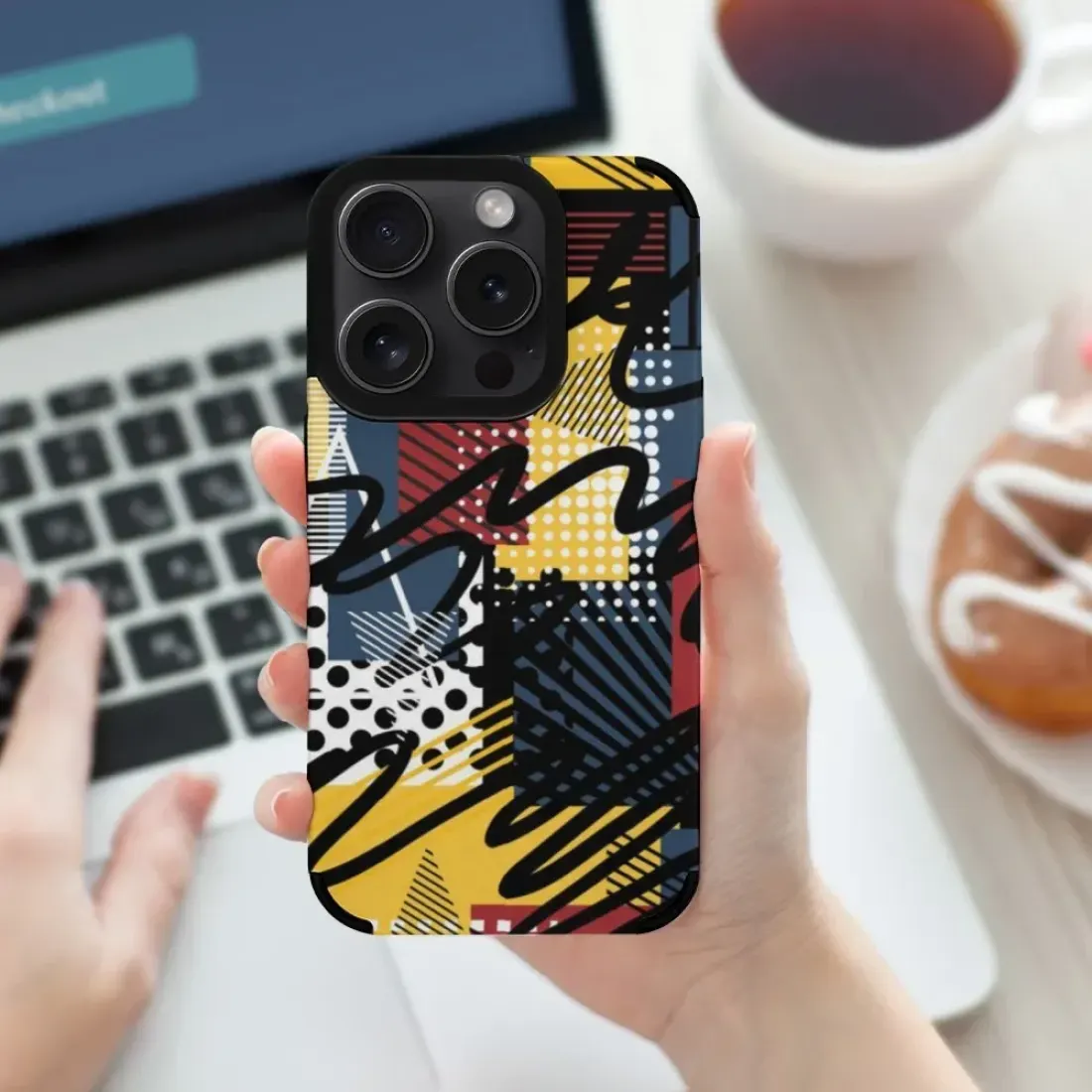 Custom iPhone 15 Pro Fiber Leather Case