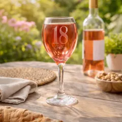 Personalised Big Age Wine Glass, Custom Name and Age Engraved Birthday Keepsake thumbnail 4
