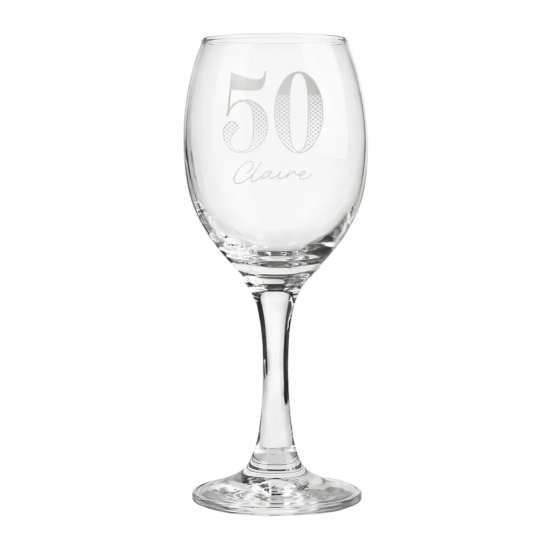 Personalised Big Age Wine Glass, Custom Name and Age Engraved Birthday Keepsake — photo 5