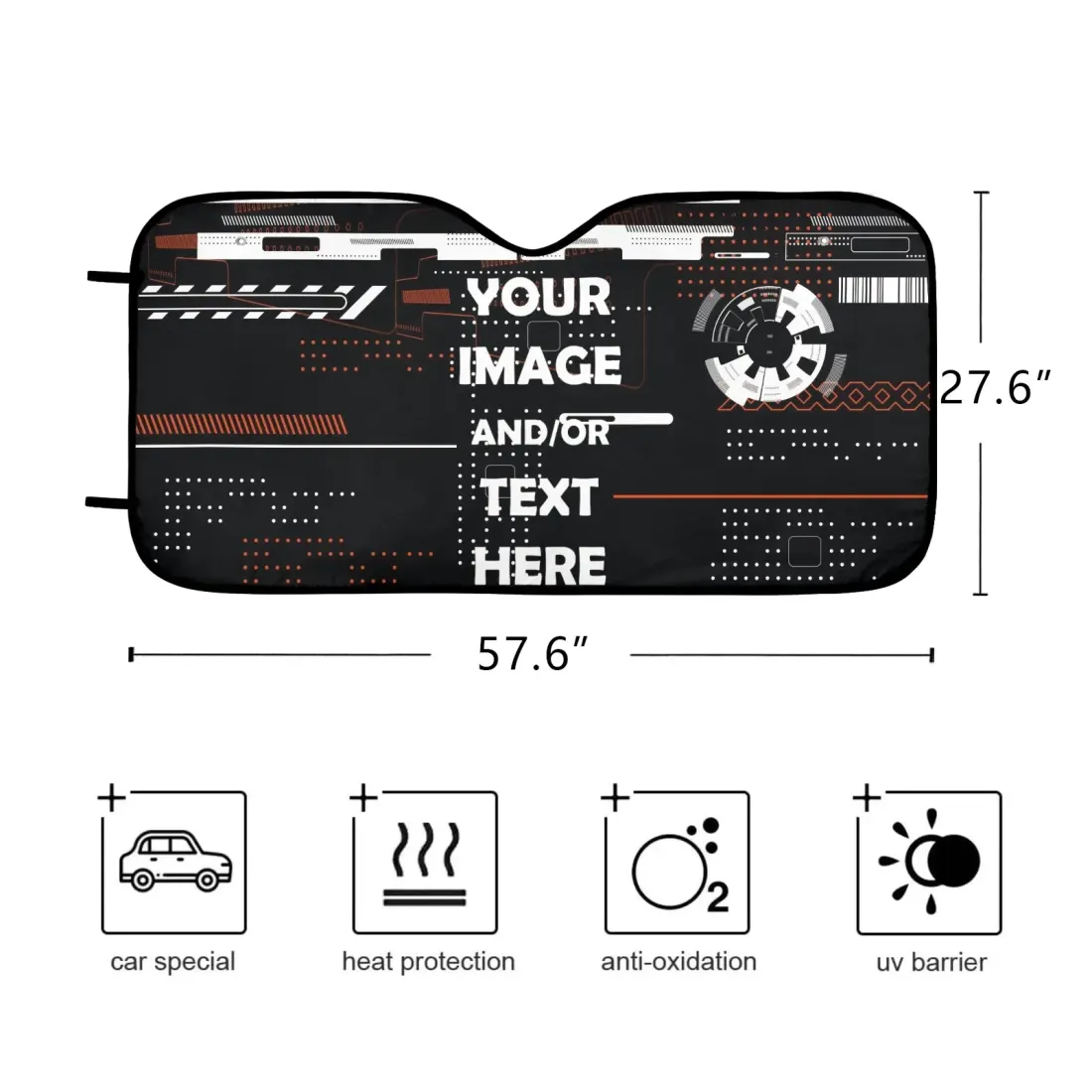 Auto Car Sun Shade 57.6" x 27.6" — photo 3