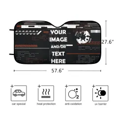 Auto Car Sun Shade 57.6" x 27.6" thumbnail 3