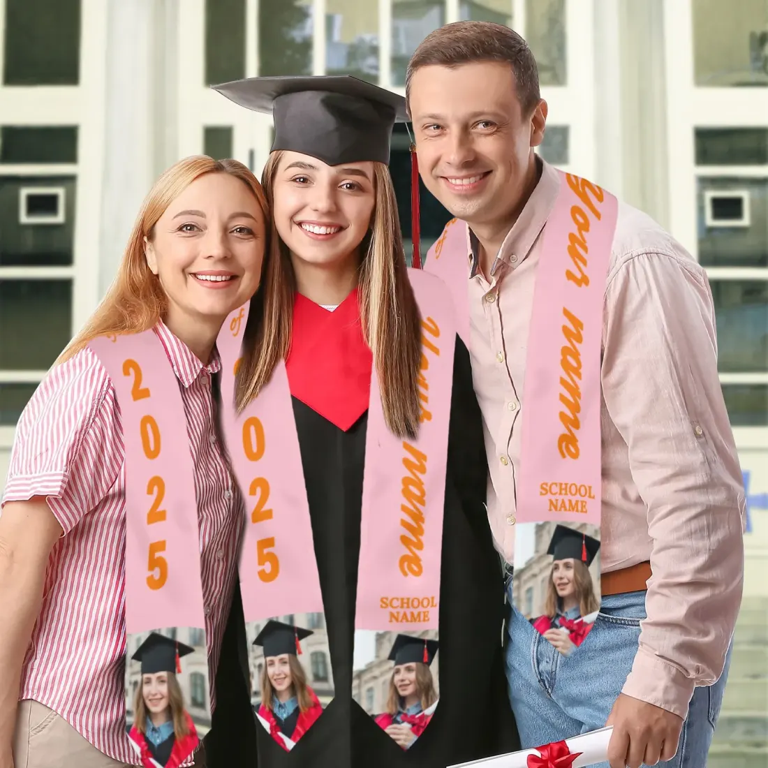 Custom Graduation Stoles 6.45" × 70.8" — photo 3
