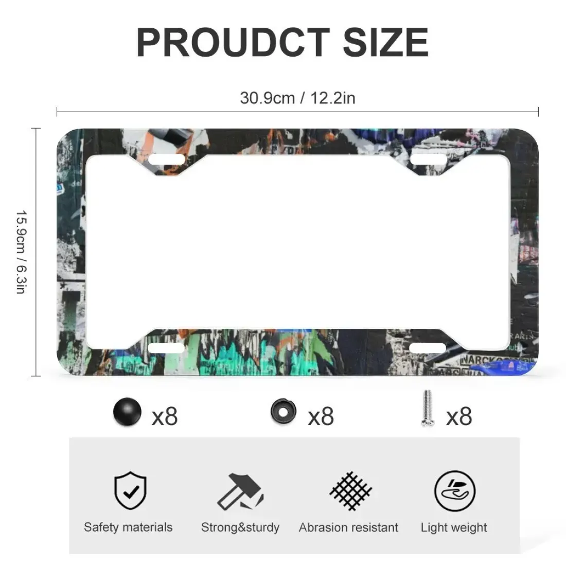 License Plate Frame - 4 Round Holes (Set of 2) — photo 2