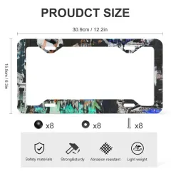 License Plate Frame - 4 Round Holes (Set of 2) thumbnail 2