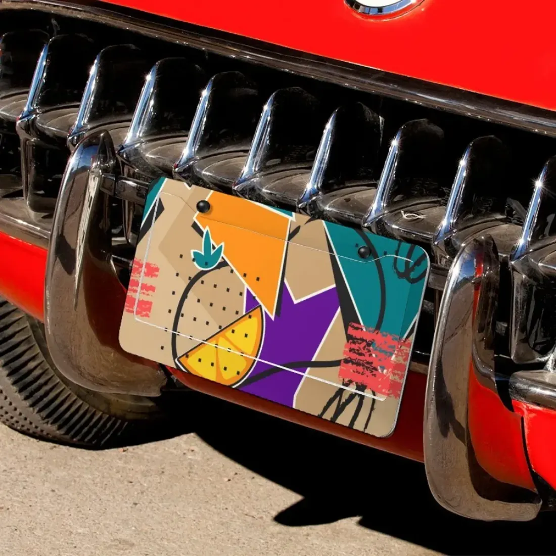 License Plate & Frame Set - 4 Round Holes