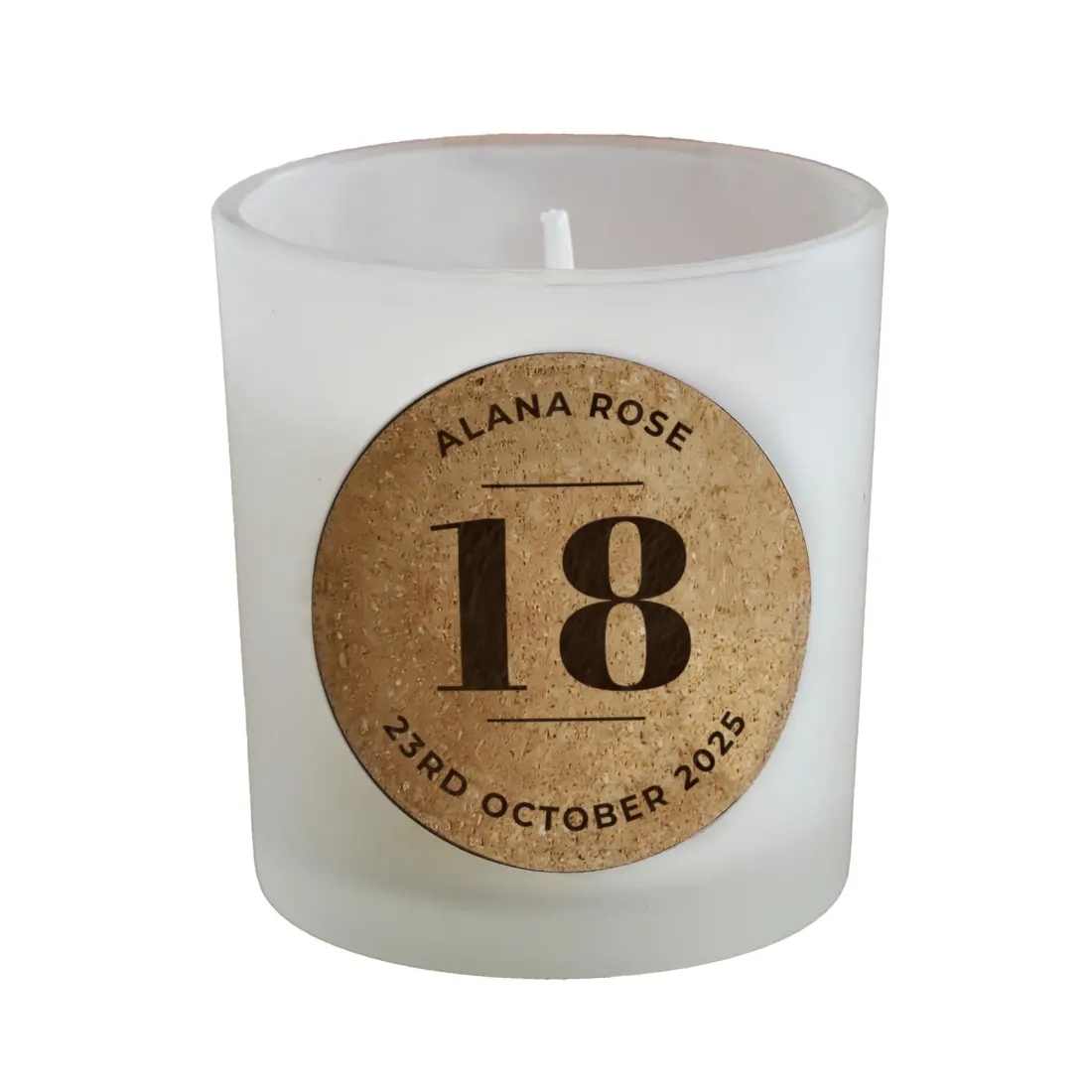 Personalised Birthday Candle Jar, Custom Cork Label Milestone Age Gift — photo 5