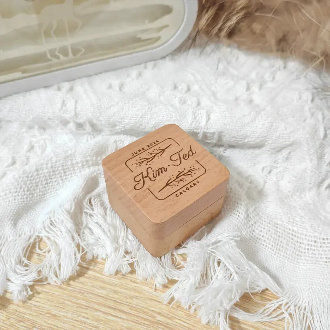 Custom Wooden Ring Box — photo 2