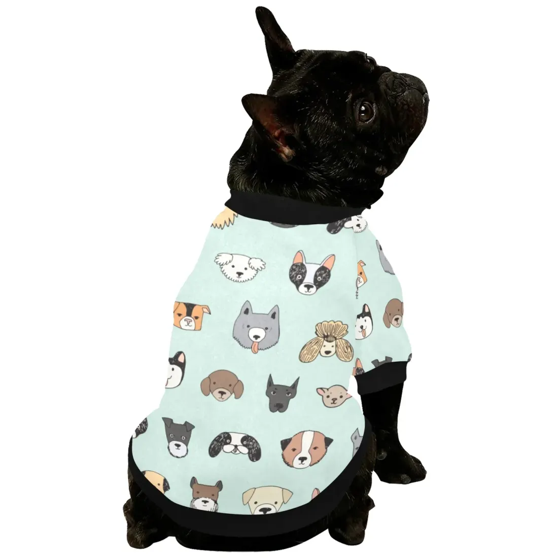 All Over Print Pet Dog Round Neck Fuzzy Shirt — photo 2