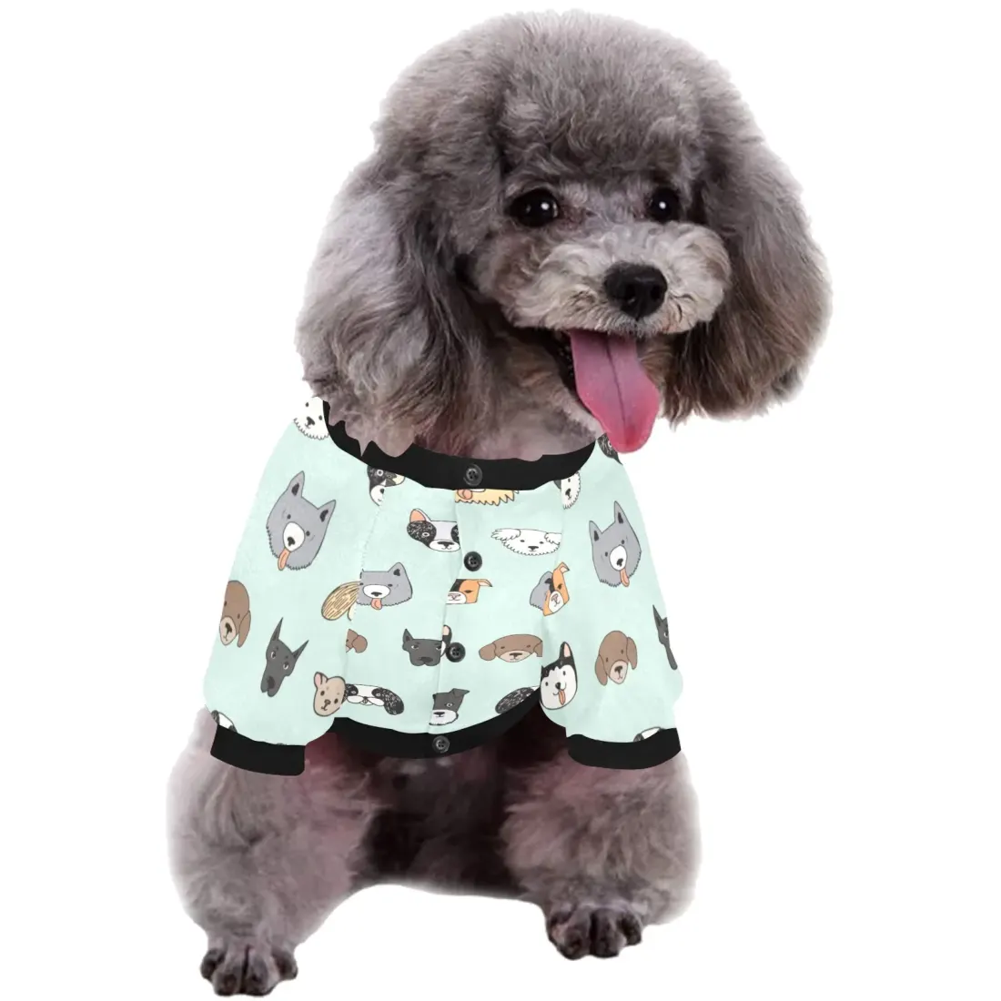 All Over Print Pet Dog Round Neck Fuzzy Shirt — photo 3
