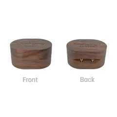 Custom Oval Wooden Ring Box thumbnail 5
